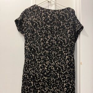 Walter Voulaz boiled wool black and grey sheath dress 40